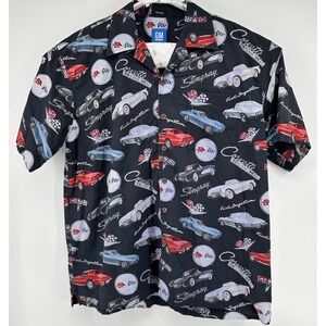 David Carey Originals General Motors Famous Vets Corvette Button Down Black XL